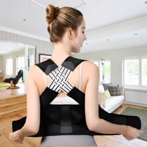 어깨펴는 보조 기구 등펴는 견갑 교정기 어깨 말림 교정 밴드 꼽추방지