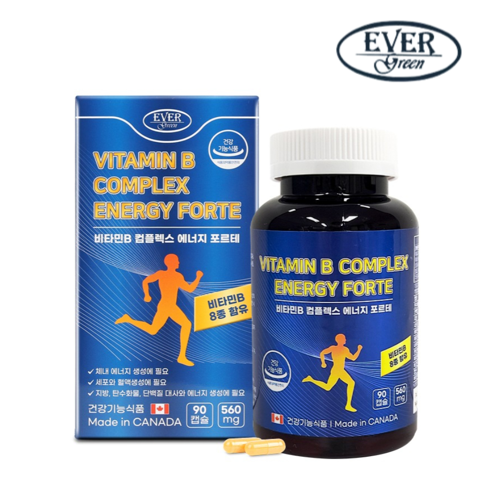<b>에버</b>그린 비타민B 콤플렉스 활력충전 임산부 수용성비타민 3개월분