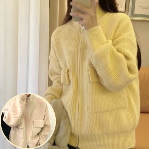 여자 데일리 니트 폴라 봄 가을 겨울 여성 긴팔티 부드러운 따뜻한 바람막이 집업