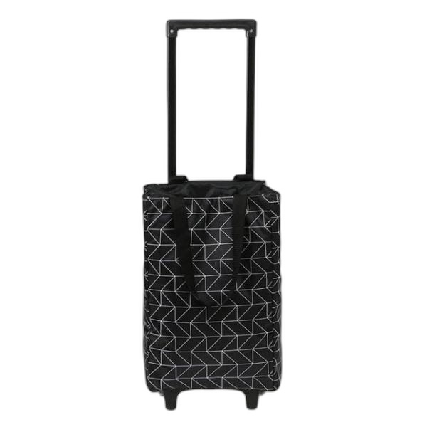 보온보냉 쇼핑카트 블랙 가벼운 수납 이동식 장바구니