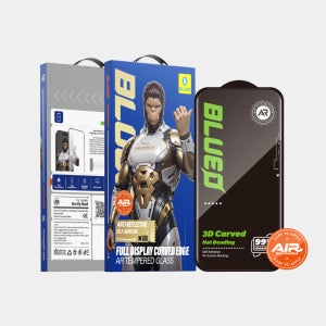 블루오 아이폰17 프리미엄 AR 반사 방지 3D 풀커버 곡면엣지 캡슐 어플리케이트 블루고릴라