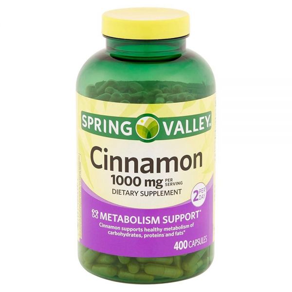 Spring Valley 시나몬 1000 Mg 400 캡슐 2620507
