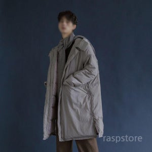 그레이 오버핏 롱패딩 남성겨울야상 경량 남성 자켓 회색 S