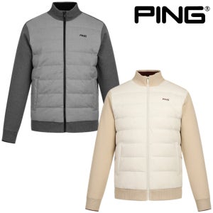 핑 골프웨어 남성 골프 니트 패딩 시보리 방풍 구스 다운 점퍼 스윙 자켓 E4JP283