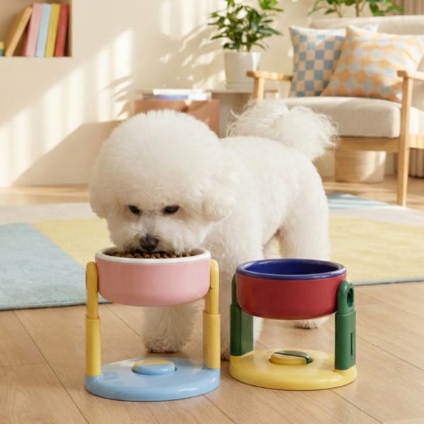 강아지 밥그릇 높이조절 식기 식탁 고양이 애견 물그릇 애견 수반