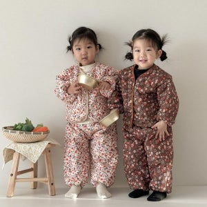 모란 미니꽃상하복