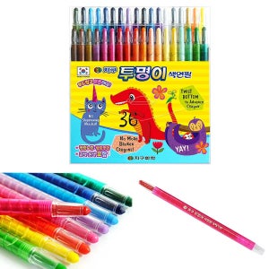 신학기 선물 샤프식 색연필 36색 유아 초등 어린이 돌돌이 색연필 미술도구