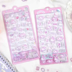 산리오 마이멜로디 2종 택 1 입체 3D 캐릭터 스티커 다꾸 노꾸 폰꾸 다이어리 데코 꾸미기