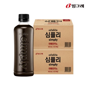 [500원 적립] 빙그레 아카페라 심플리 아메리카노 400ml 40개입
