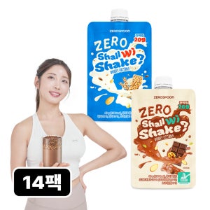 제로슈가 프로틴쉐이크 쉘위쉐이크 무설탕 단백질 14팩 파우치 보충제 식사대용