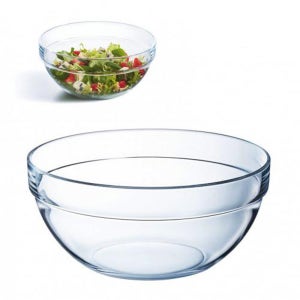 루미낙 강화 유리볼 내열 유리그릇 시리얼 샐러드 1개, 8호 20cm
