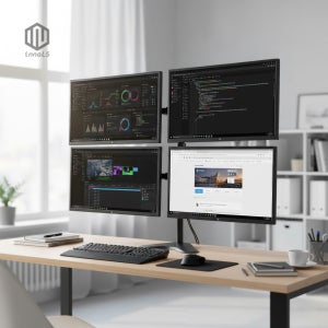 쿼드 모니터 스탠드 이지마운트 M4-S220 거치대 4대 멀티 거치 전문가용