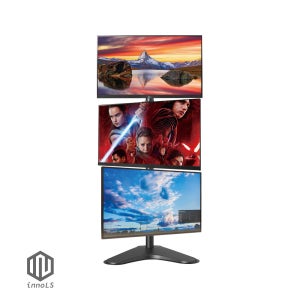 트리플 모니터 스탠드 이지마운트 M3-S111 수직 3대 거치 공간활용