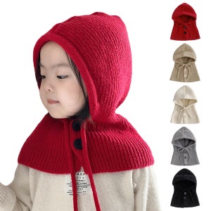 유아 아동 키즈 여아 토들러 아이 남아 방한 겨울 후드 니트 케이프 털 모자 바라클라바