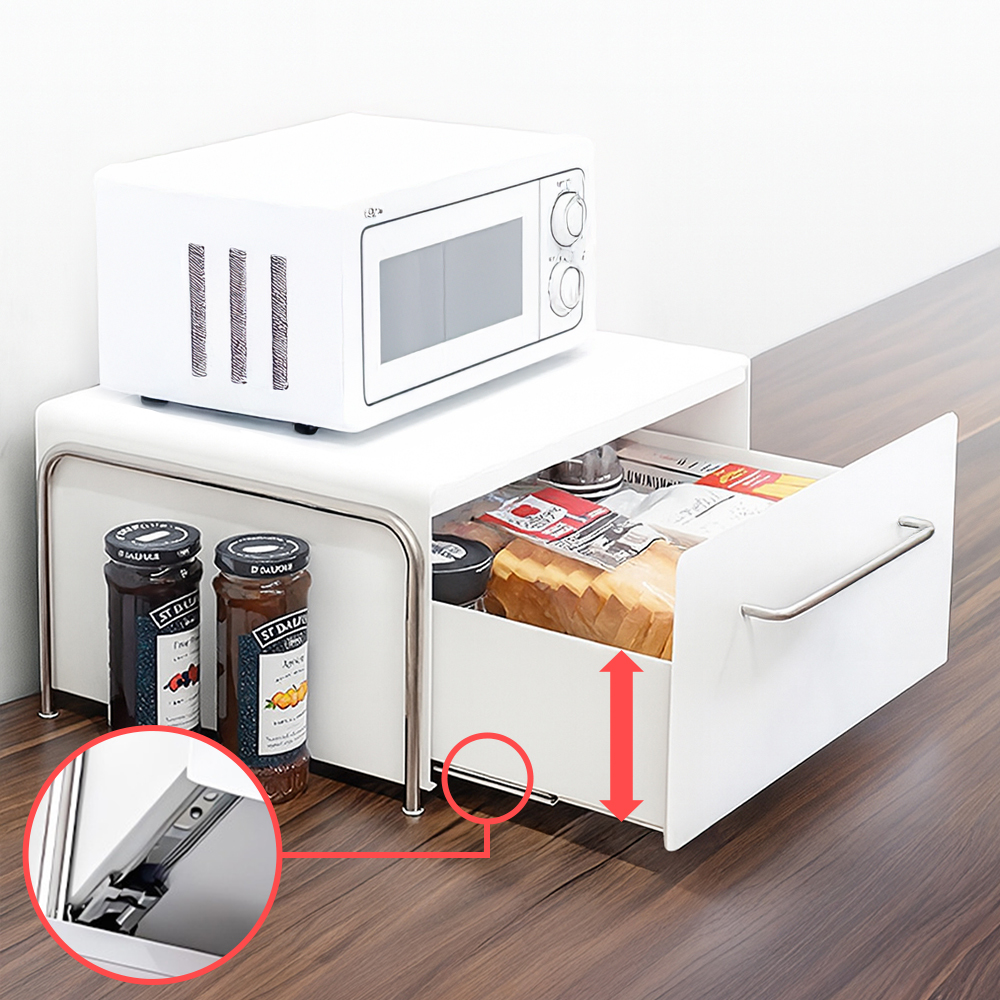 철제 슬라이드 수납함 서랍형 식탁위 주방 소품정리
