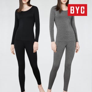 BYC 여성 기모 발열내의 보디히트 겨울내복 상하의세트 DBS7084