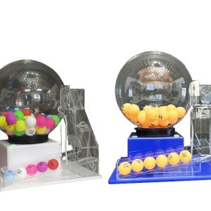 로또 자동 복권 숫자 입찰 뽑기 행운권 이벤트 행사 추첨 경품 기계 40개 빈 탁구공