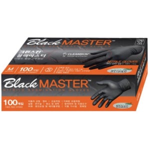 크린스킨 블랙마스터 니트릴장갑 100매 식품용 정전기방지 ESD M(중형)