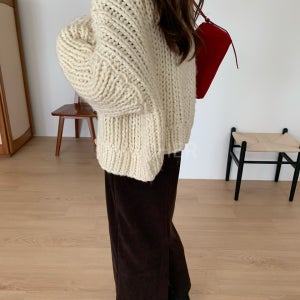 핸드메이드 울 루즈 아우터 가디건 / AVECHER 아베쉐르