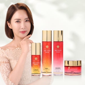 [본사직영] NEW 탄력집중 리뉴얼 레드에디션 스와니브 24K 골드 스네일 기초 4종세트