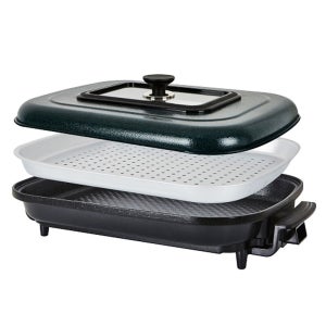 빠르미쇼핑 대원 전기후라이팬 마블4중코팅 고기 생선 전골 부침 다용도 잔치팬 대형 53cm