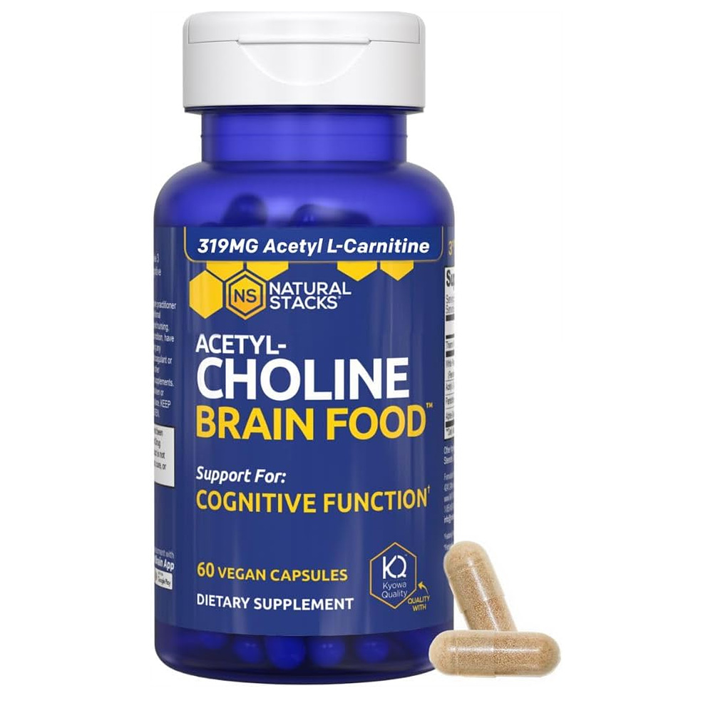 네추럴스택스 <b>아세틸콜린 브레인 푸드</b> 60캡슐 (알파 지피씨 카르니틴 판테틴)