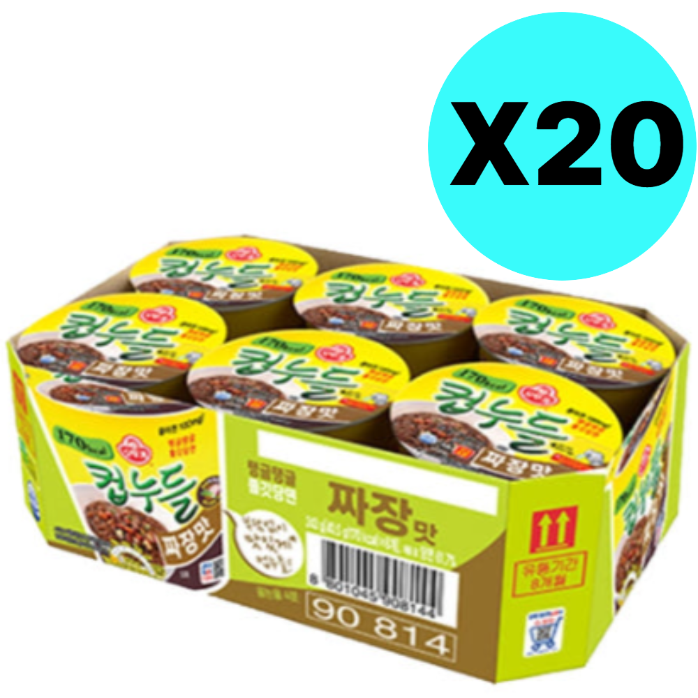 오뚜기 컵누들 짜장 맛 작은 컵라면 소 6개입 X 20팩