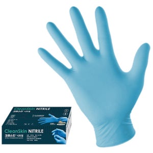 크린스킨 두꺼운 니트릴 장갑 블루 100매 5.2g M(중형)