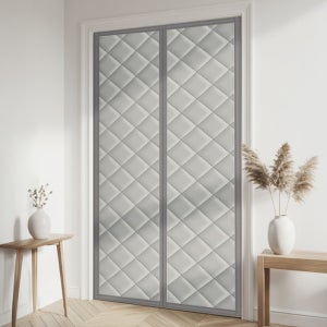 두꺼운 찍찍이 방풍막 90cm x 210cm 외풍차단 보온 현관문 창문 난방 커튼 바람막이