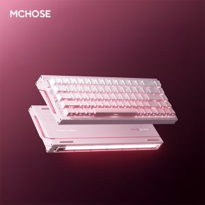 MCHOSE ACE68 TURBO 풀알루미늄 16K 자석축 키보드 연핑크, 태산자석축GT