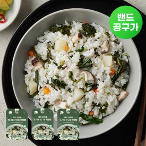 (밴드 공구가) [제천산아래] 유기농 산나물 비빔밥 3팩 세트