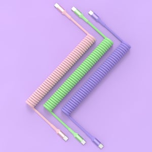 [라쿤] 파스텔 코일케이블 고속충전 아이폰 케이블 C타입 8핀 B타입