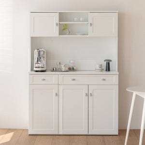 킨포 심플 주방수납장 상부장세트 1200x400x1660mm, 4단, 루체 실버손잡이