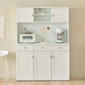 킨포 심플 주방수납장 상부장세트 1200x400x1660mm, 4단, 루체 실버손잡이