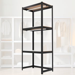 조립식 행거 3단 행거대 가로 400 400 2100 mm 조립형 행가 폭 x 깊이 높이 길이 40 - 40 cm 코너 스피드랙 옷 걸이 장 시공 설치 구매