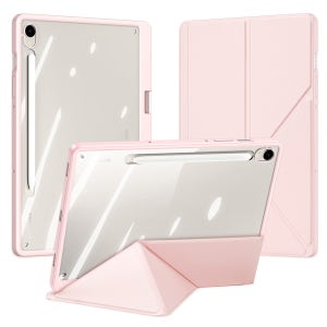 갤럭시탭 S9 FE 케이스 투명 S펜 수납 스마트 북커버 마기 핑크, 탭 S9 FE/S9
