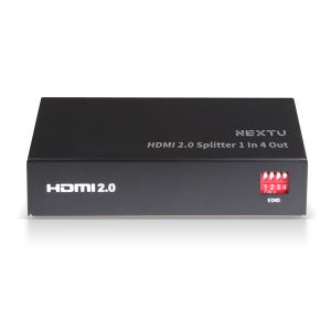 NEXTU UHD 1:4 HDMI2.0 분배기 EDID 딥스위치 404SP4K60