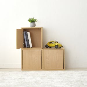 블루오아시스 칼름 폭25cm 공간박스 E0등급 틈새 슬림 수납 벤치 350x250x350, 1단, 오크