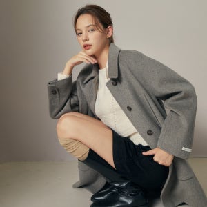 (JJ지고트) 캐시미어 래글런 싱글 하프 코트 GRBP0CT401