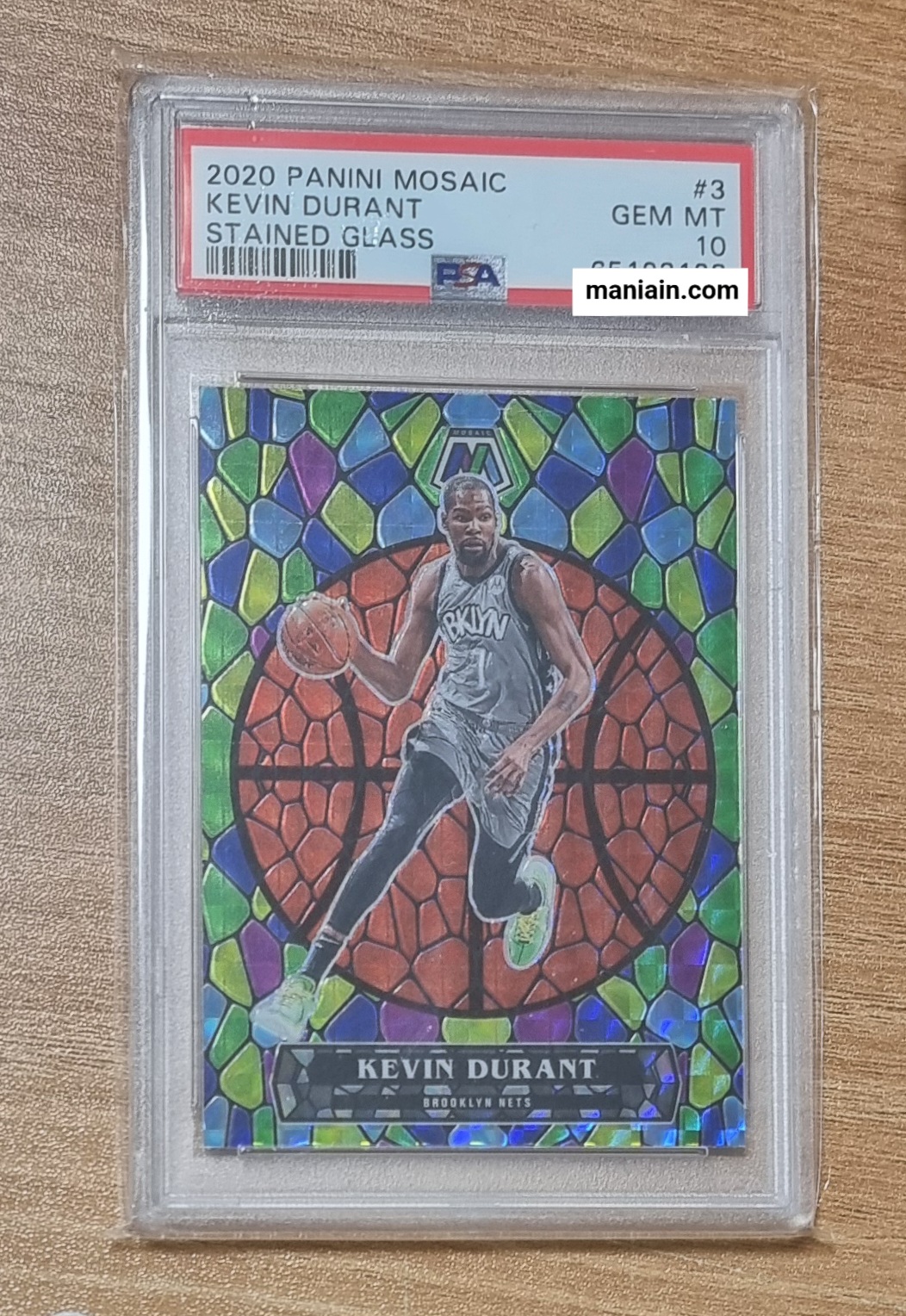 [케빈 듀란트 등급 PSA 10] 2020-21 Panini Mosaic Stained Glass Kevin Durant No-3 NBA카드