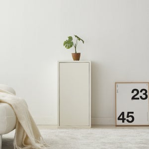 블루오아시스 칼름 폭25cm 일문 수납장 틈새 슬림 도어형 350 선반장 350x250x700, 2단, 화이트