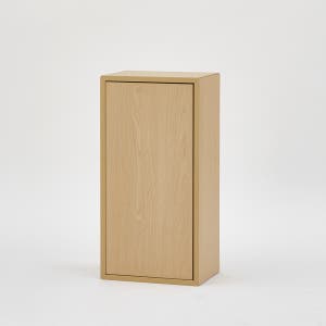 블루오아시스 칼름 폭25cm 일문 수납장 틈새 슬림 도어형 350 선반장 350x250x700, 2단, 오크