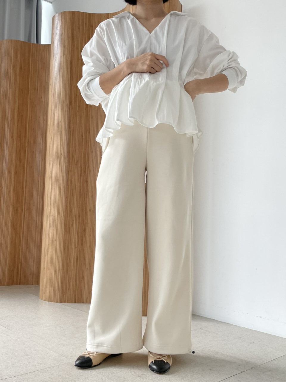 바배 임부 투웨이 슬랙스 ( 밑단스트링 / 기모안감 / 조거 와이드)