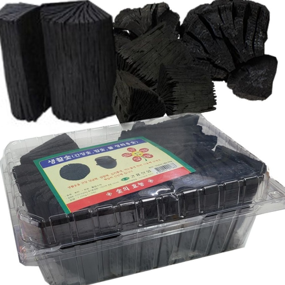 탈취 건흥833 냉장고 대 간장숯 1.2kg 생활숯 정화숯