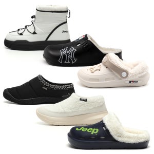 MLB JEEP 여성 겨울 털슬리퍼 방한샌들 방한화 겨울슬리퍼 사무실