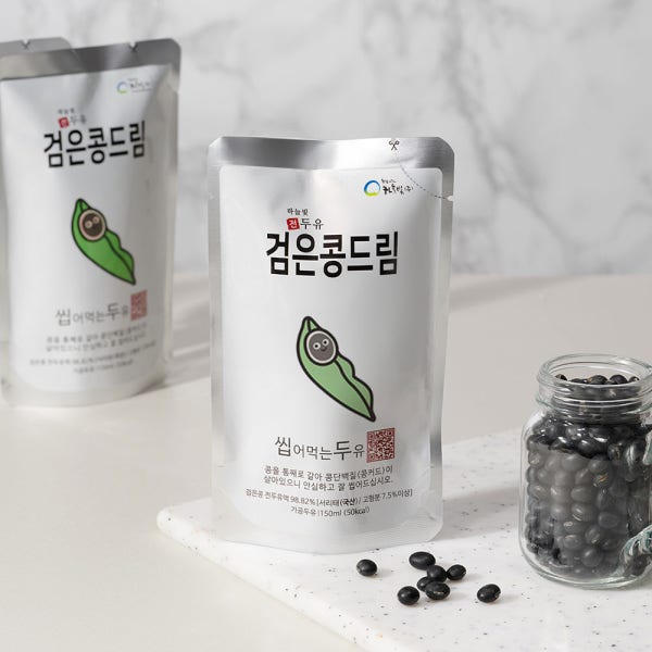 27년 고집 수제로 만든 프리미엄 검은콩 드림 수제 두유 씹어먹는 씹두