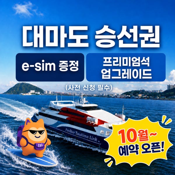 대마도배편 왕복승선권 바로확정옵션 당일 가장 길게 즐기는 스케줄 체류시간 6시간 팬스타 쓰시마링크호 1박2일 히타카츠 이즈하라 렌터카 자유여행