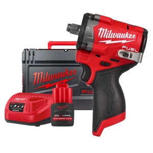 밀워키 M12 FIW2F12-251X 충전 임팩트 렌치 12V 배터리(2.5) 1개 세트