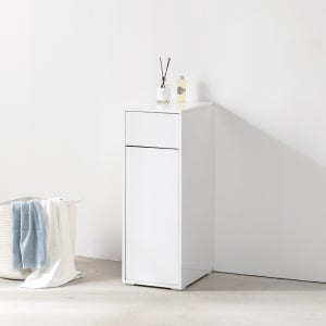 플레이너스 E0 샤인 가정용 사무실 수납장 분리수거함 쓰레기통 분리수거장 1칸, 화이트 FC01114