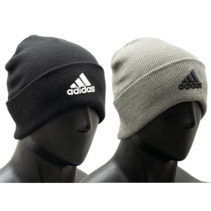 아디다스 로고 비니 커프 스포츠 캐주얼 방한 모자 블랙 그레이 IB2651 IY7665